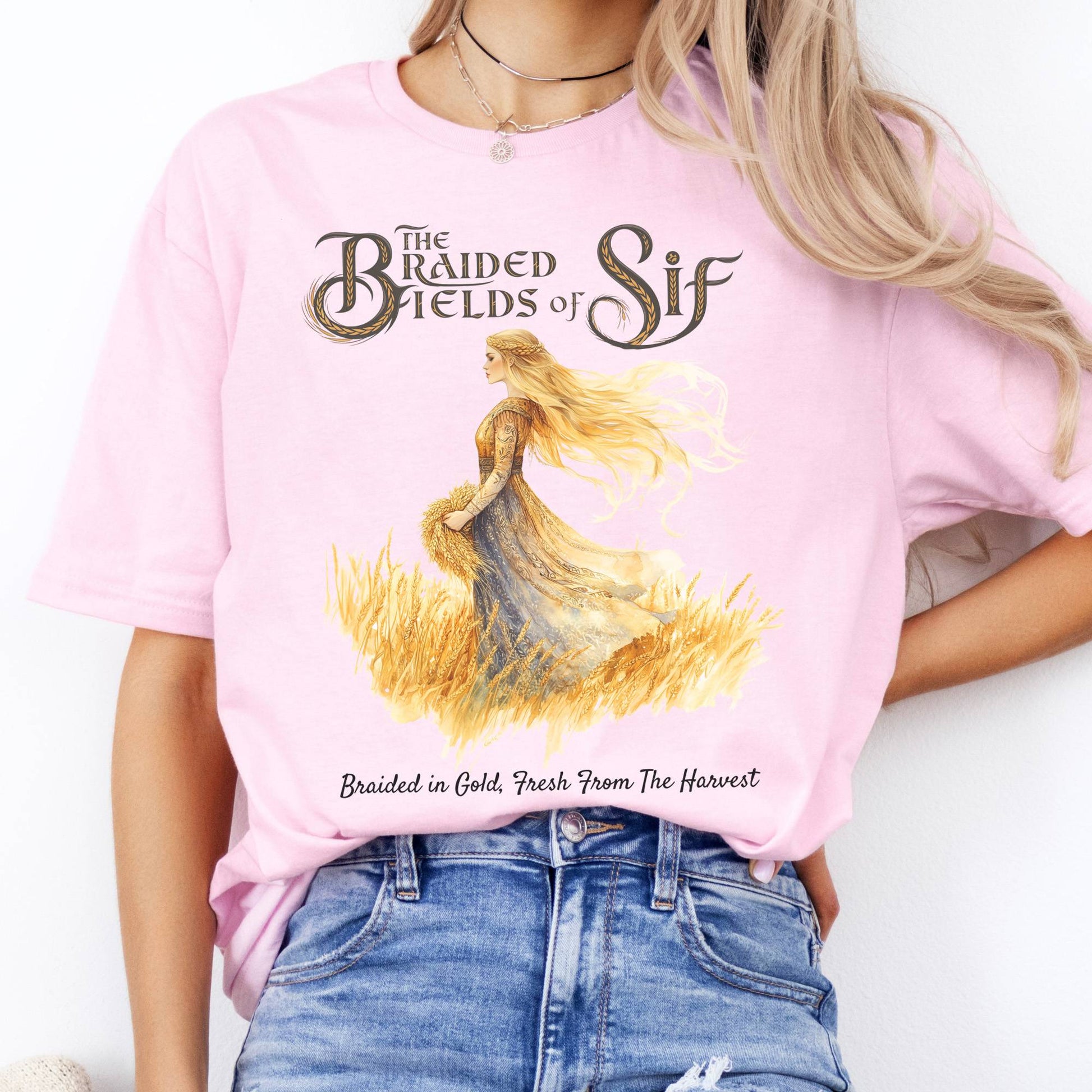 T-Shirt The Braided Fields of Sif Norse Goddess T-Shirt The Mystic Eden