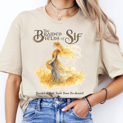 T-Shirt The Braided Fields of Sif Norse Goddess T-Shirt The Mystic Eden