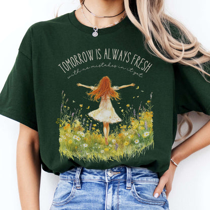 T-Shirt Tomorrow is Always Fresh With No Mistakes Green Gables T-Shirt The Mystic Eden