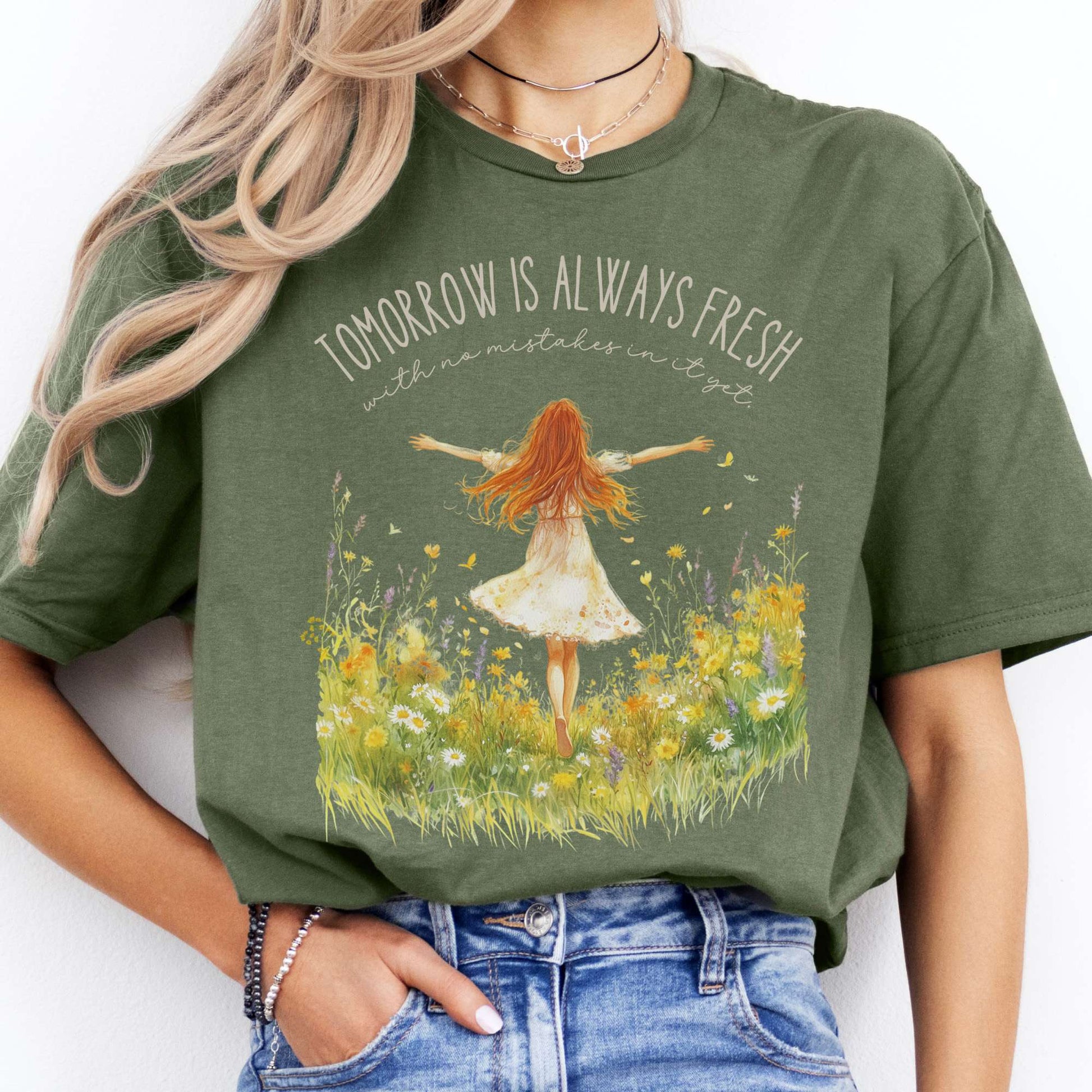 T-Shirt Tomorrow is Always Fresh With No Mistakes Green Gables T-Shirt The Mystic Eden