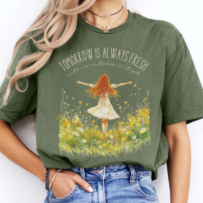 T-Shirt Tomorrow is Always Fresh With No Mistakes Green Gables T-Shirt The Mystic Eden