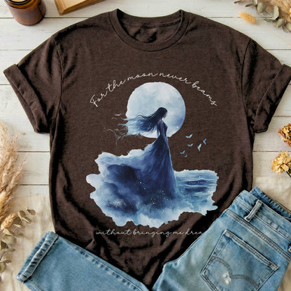T-Shirts Dark Chocolate / S For The Moon Never Beams Annabel Lee Poe T-Shirt The Mystic Eden