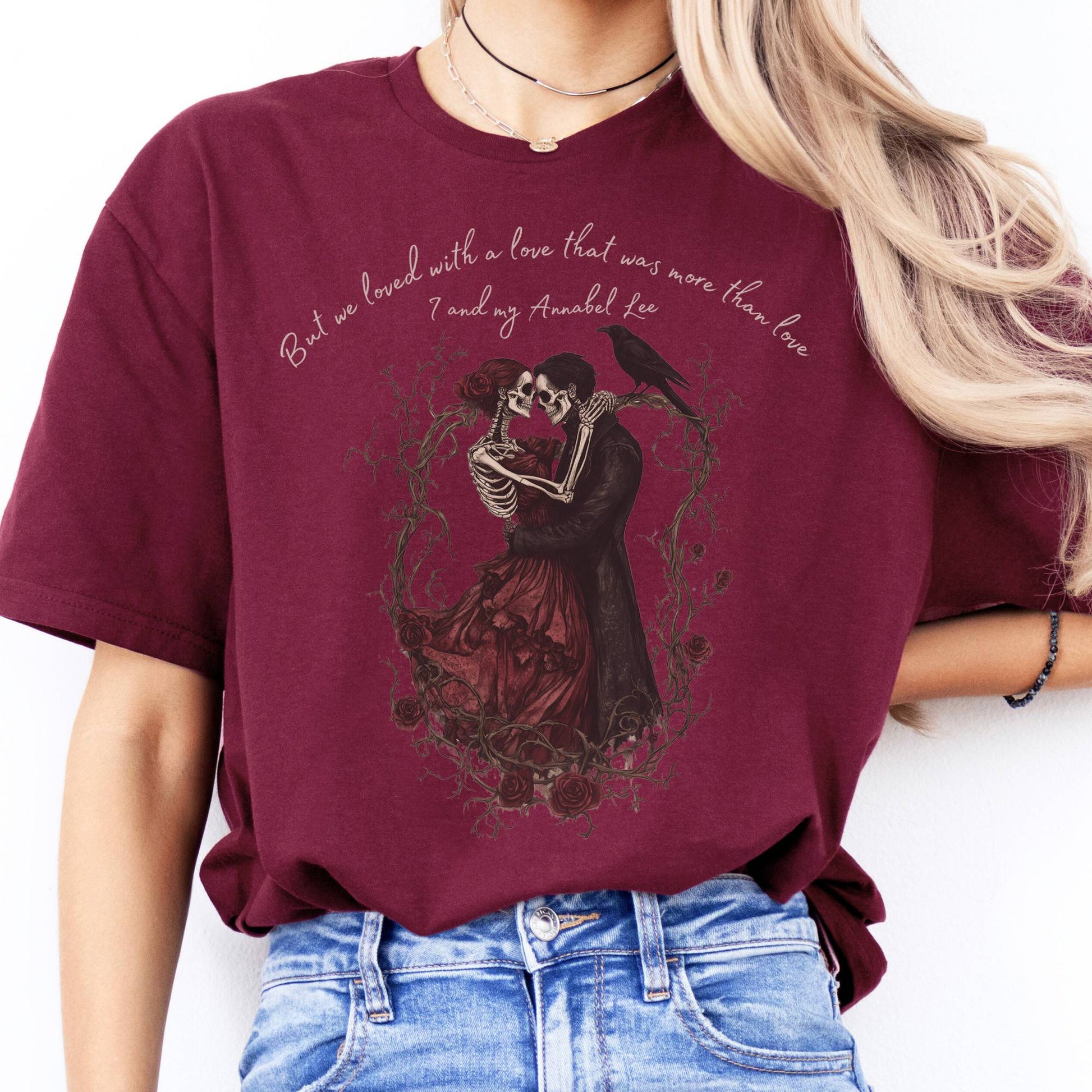 T-Shirts But We Loved With A Love Annabel Lee Poe T-Shirt The Mystic Eden