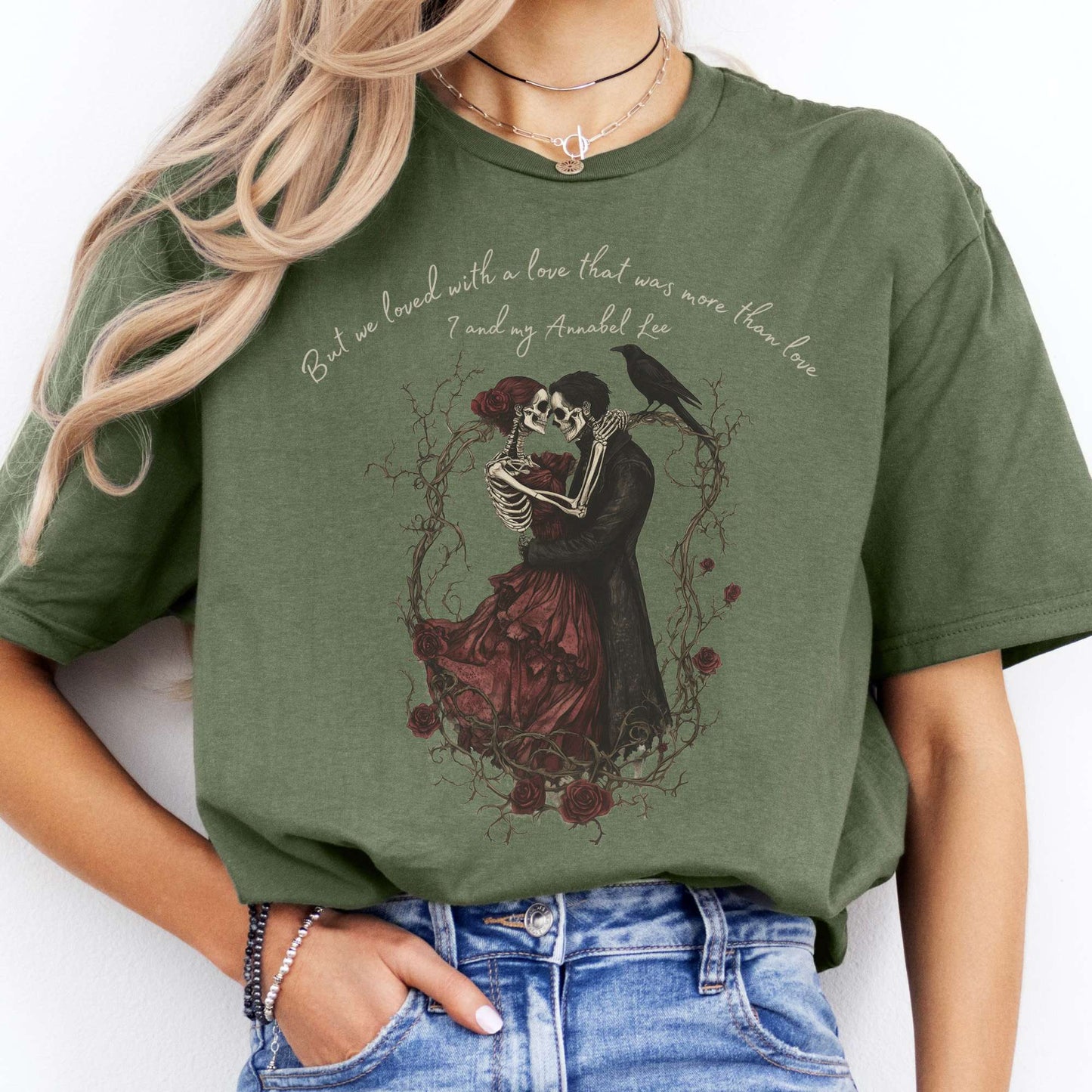 T-Shirts But We Loved With A Love Annabel Lee Poe T-Shirt The Mystic Eden