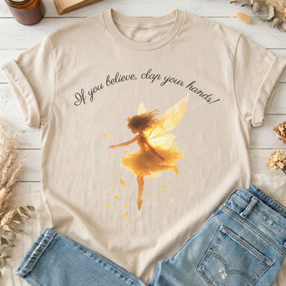 T-Shirts Sand / S If You Believe Clap Your Hands Peter Pan T-Shirt The Mystic Eden