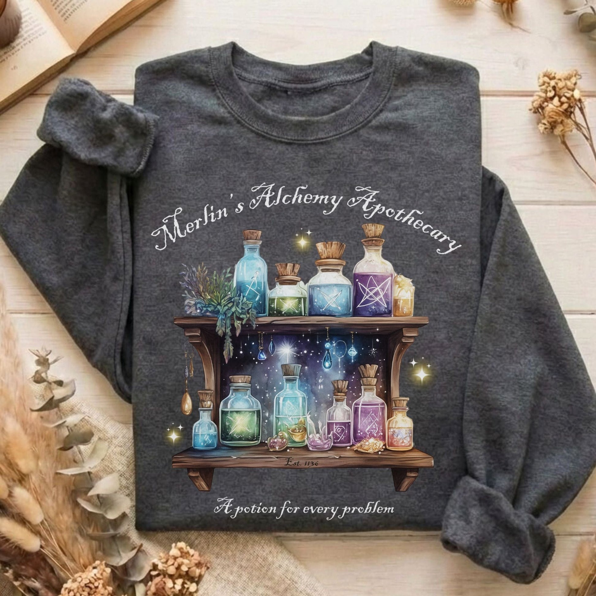 Sweatshirt Dark Heather / S Design 125 Sweatshirt The Mystic Eden
