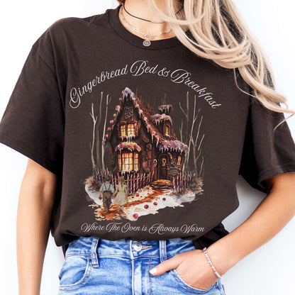 T-Shirts Gingerbread Bed & Breakfast Fairytale Halloween T-Shirt The Mystic Eden
