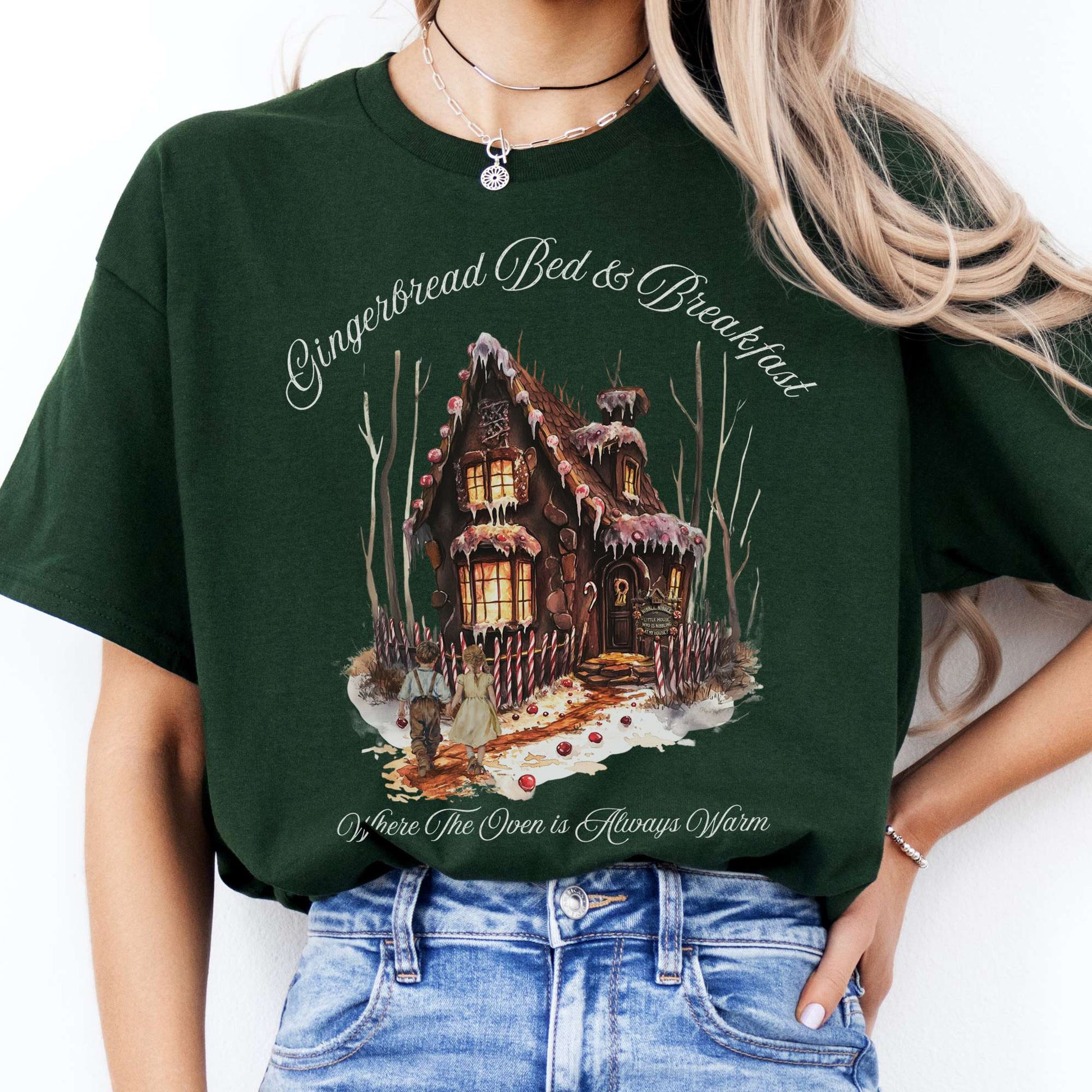T-Shirts Gingerbread Bed & Breakfast Fairytale Halloween T-Shirt The Mystic Eden