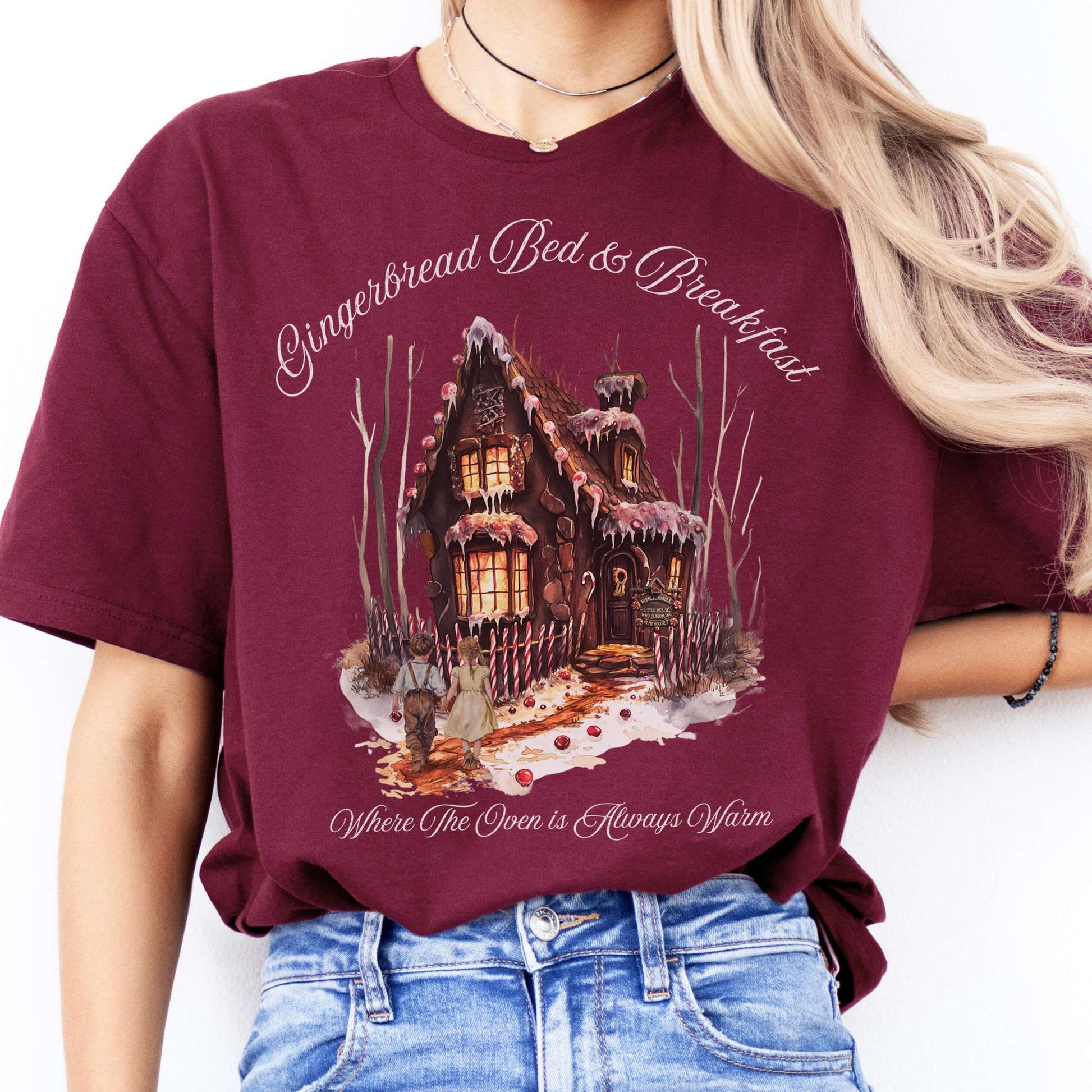 T-Shirts Gingerbread Bed & Breakfast Fairytale Halloween T-Shirt The Mystic Eden
