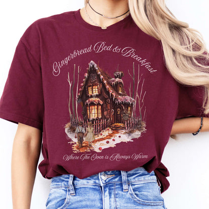 T-Shirts Gingerbread Bed & Breakfast Fairytale Halloween T-Shirt The Mystic Eden