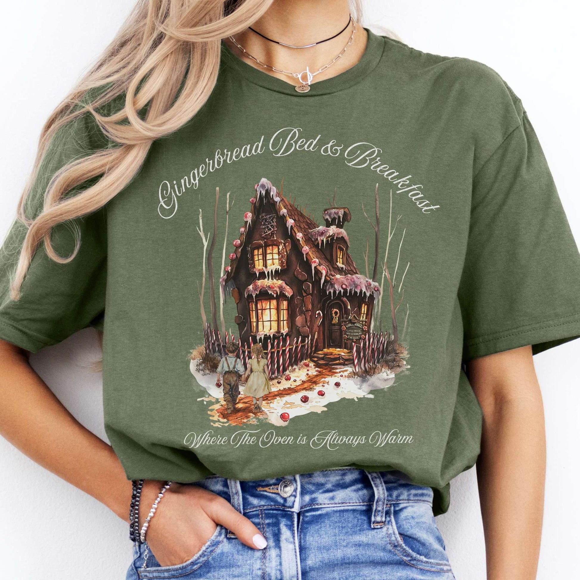 T-Shirts Gingerbread Bed & Breakfast Fairytale Halloween T-Shirt The Mystic Eden