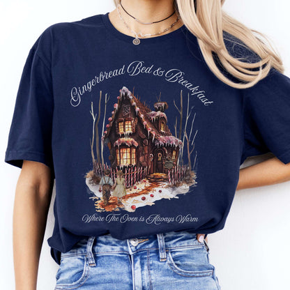 T-Shirts Gingerbread Bed & Breakfast Fairytale Halloween T-Shirt The Mystic Eden