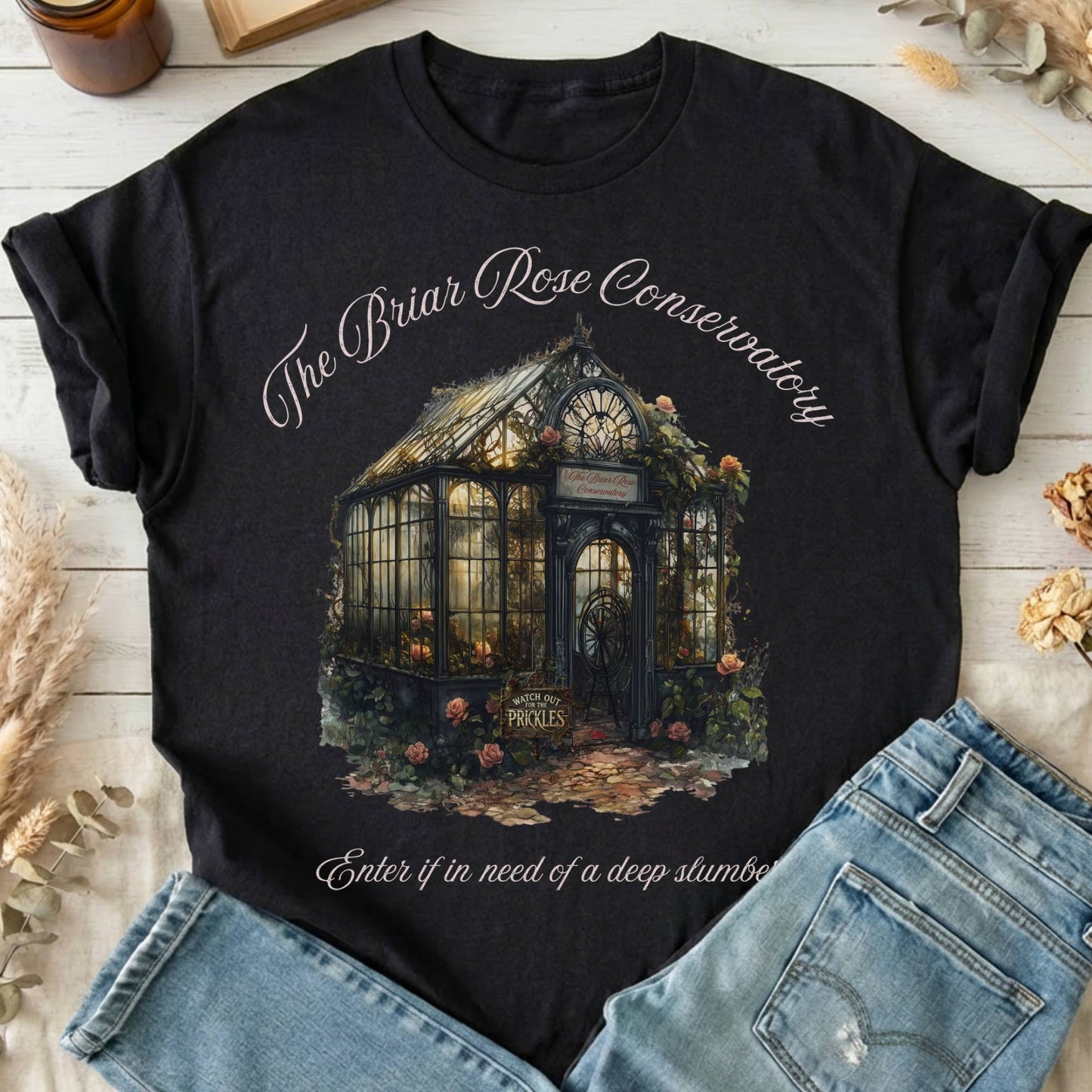 T-Shirts Black / S The Briar Rose Conservatory Fairytale T-Shirt The Mystic Eden