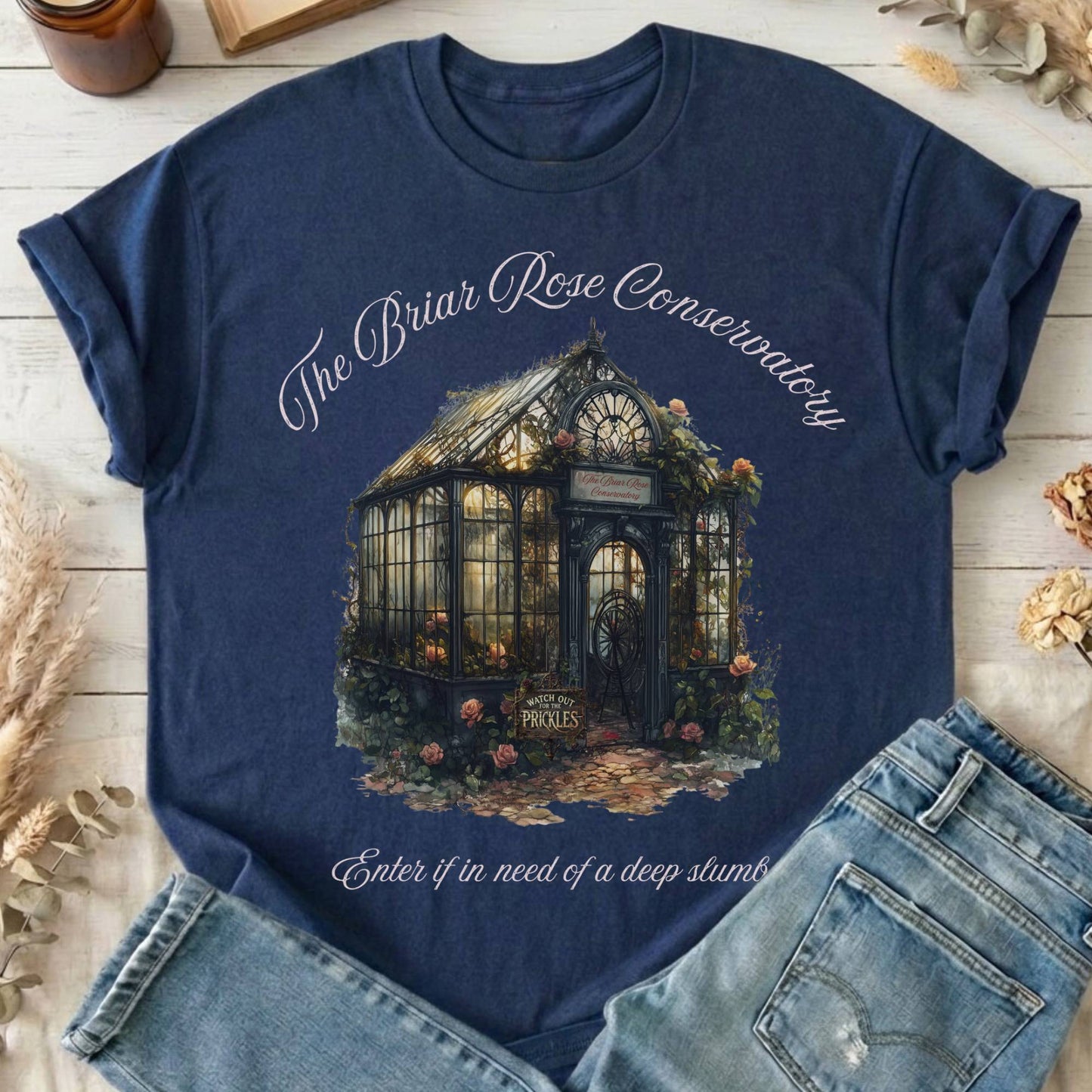 T-Shirts Navy / S The Briar Rose Conservatory Fairytale T-Shirt The Mystic Eden