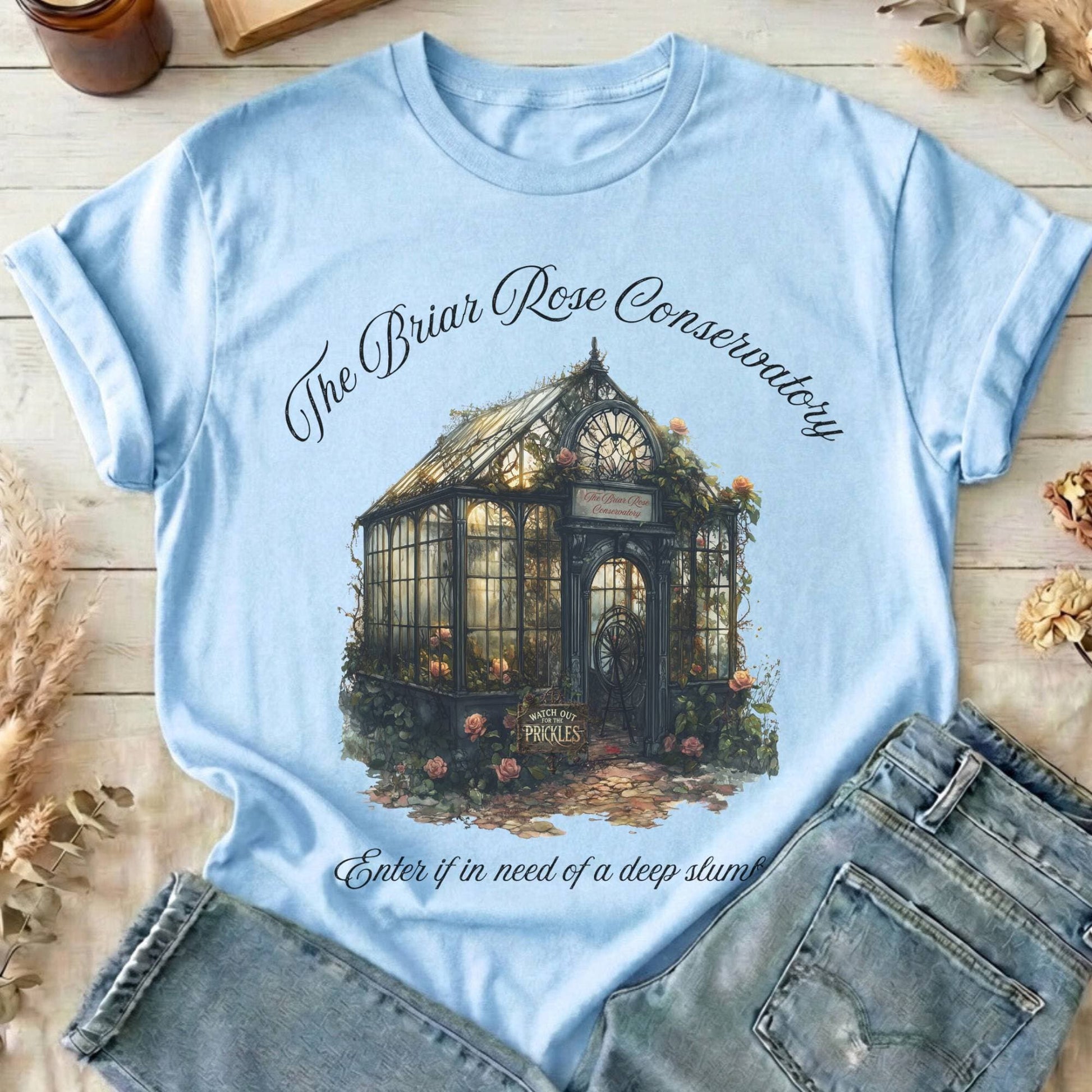 T-Shirts Light Blue / S The Briar Rose Conservatory Fairytale T-Shirt The Mystic Eden