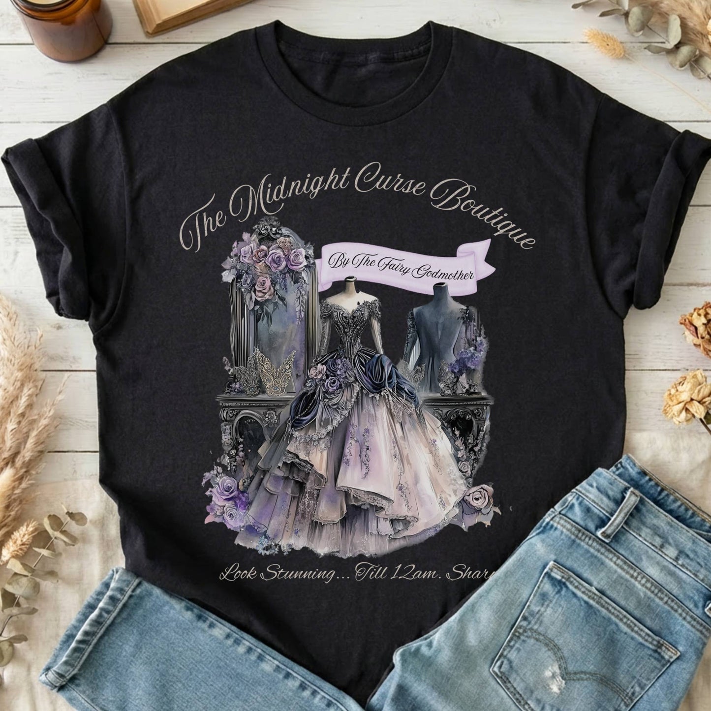 T-Shirts Black / S The Midnight Curse Boutique Fairytale T-Shirt The Mystic Eden