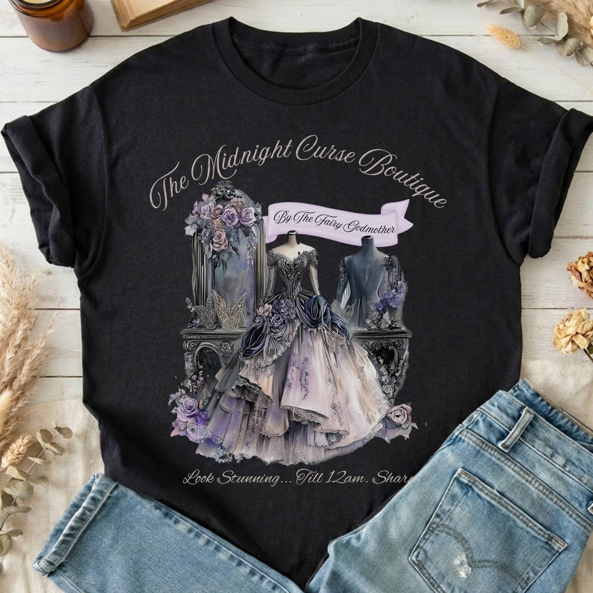 T-Shirts Black / S The Midnight Curse Boutique Fairytale T-Shirt The Mystic Eden