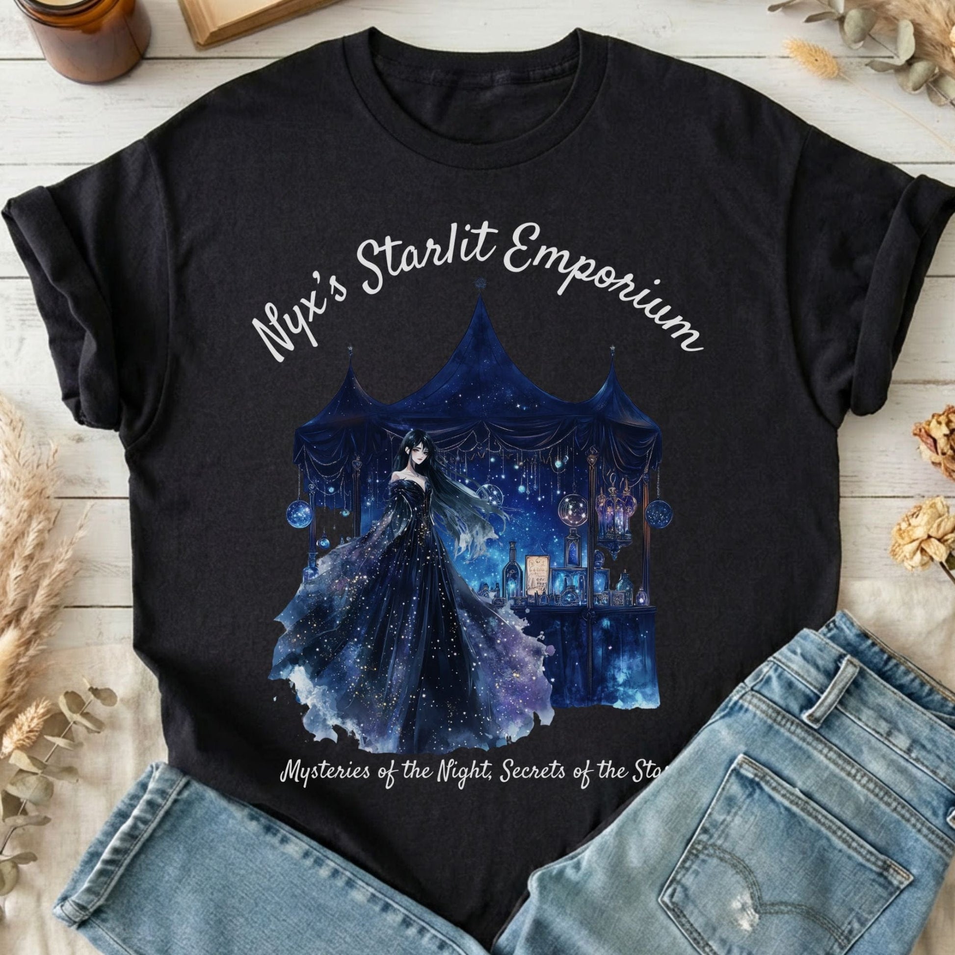 T-Shirts Black / S Nyx's Starlit Emporium Greek Goddess T-Shirt The Mystic Eden
