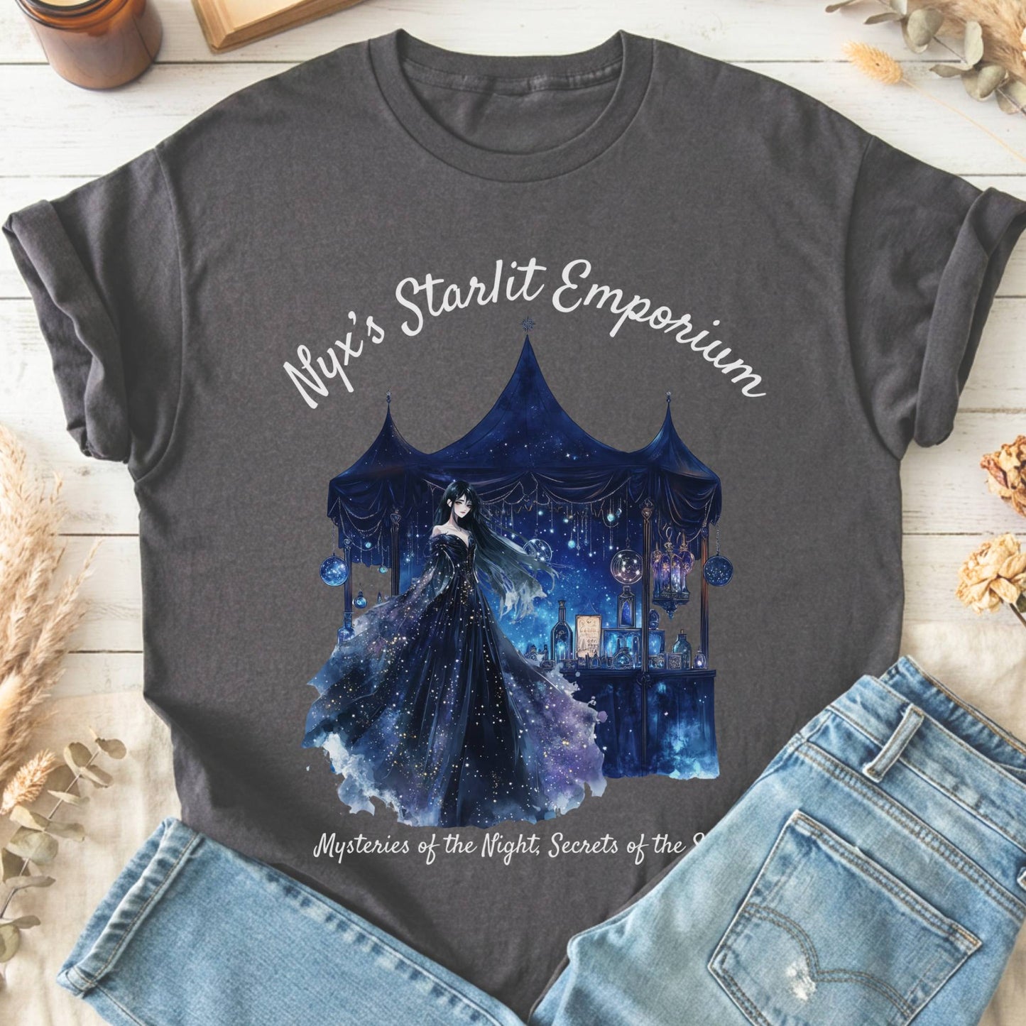 T-Shirts Charcoal / S Nyx's Starlit Emporium Greek Goddess T-Shirt The Mystic Eden