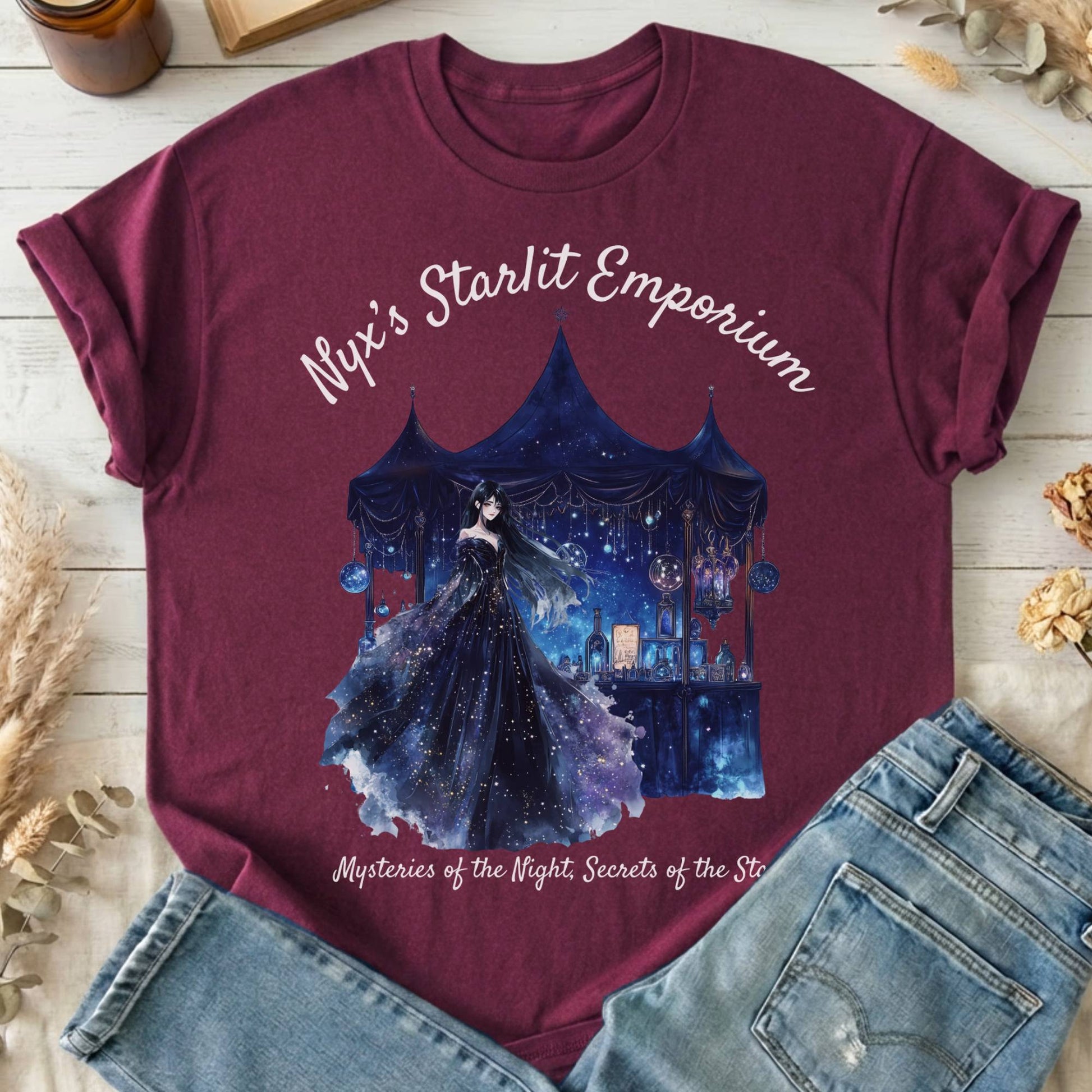 T-Shirts Maroon / S Nyx's Starlit Emporium Greek Goddess T-Shirt The Mystic Eden