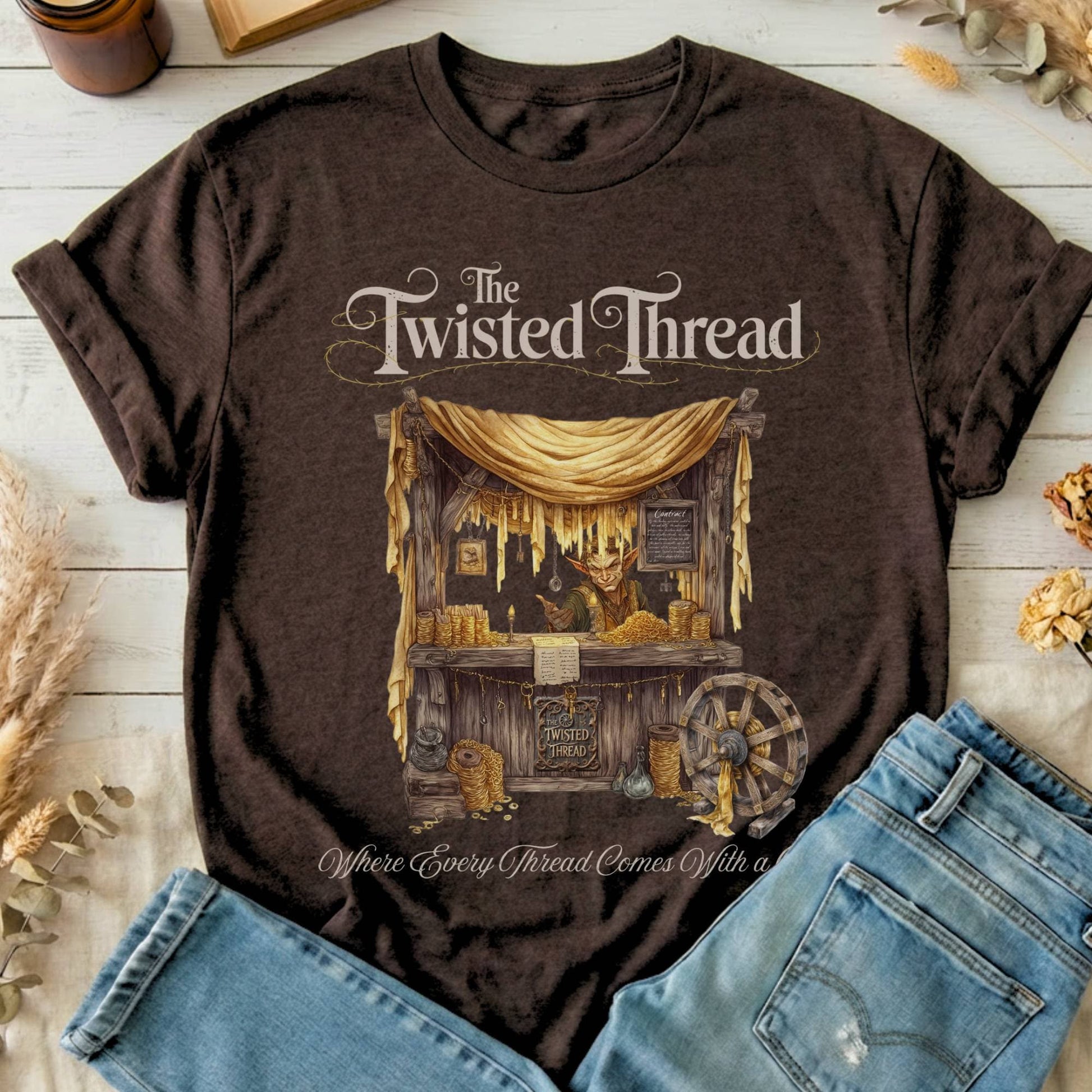 T-Shirts Dark Chocolate / S The Twisted Thread  Rumpelstiltskin Fairytale T-Shirt The Mystic Eden