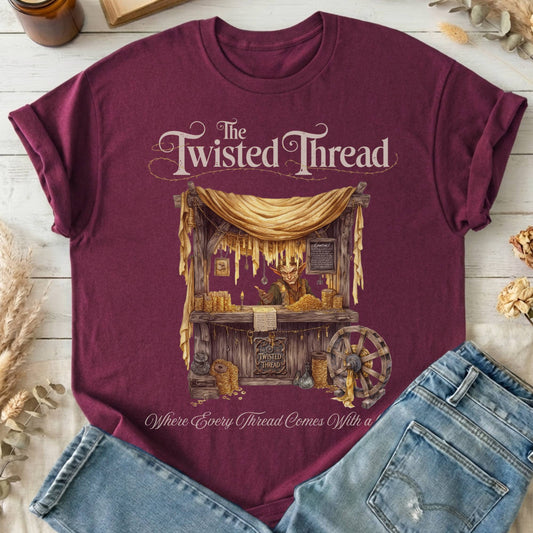 T-Shirts Maroon / S The Twisted Thread  Rumpelstiltskin Fairytale T-Shirt The Mystic Eden