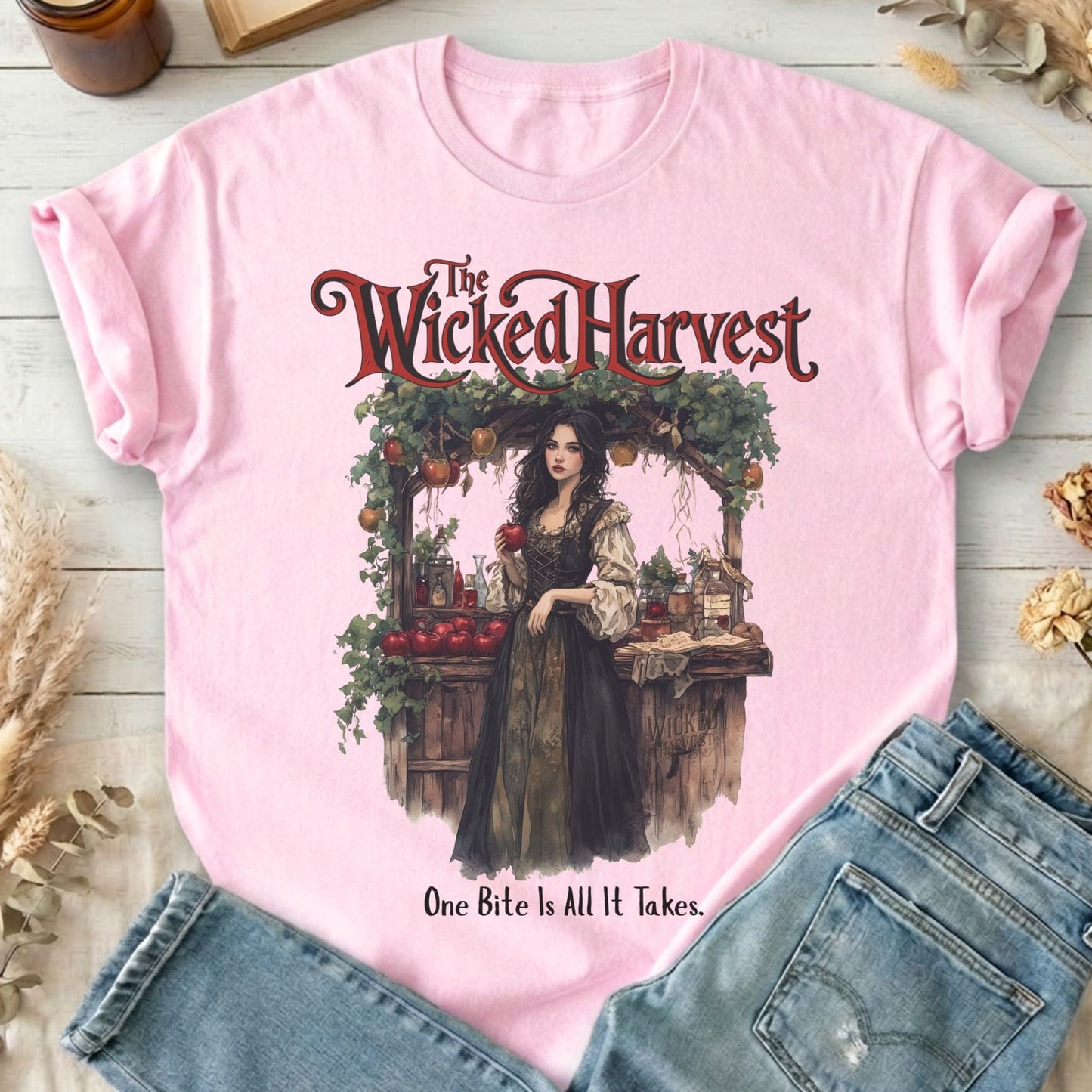 T-Shirts Light Pink / S The Wicked Harvest Fairytale T-Shirt The Mystic Eden