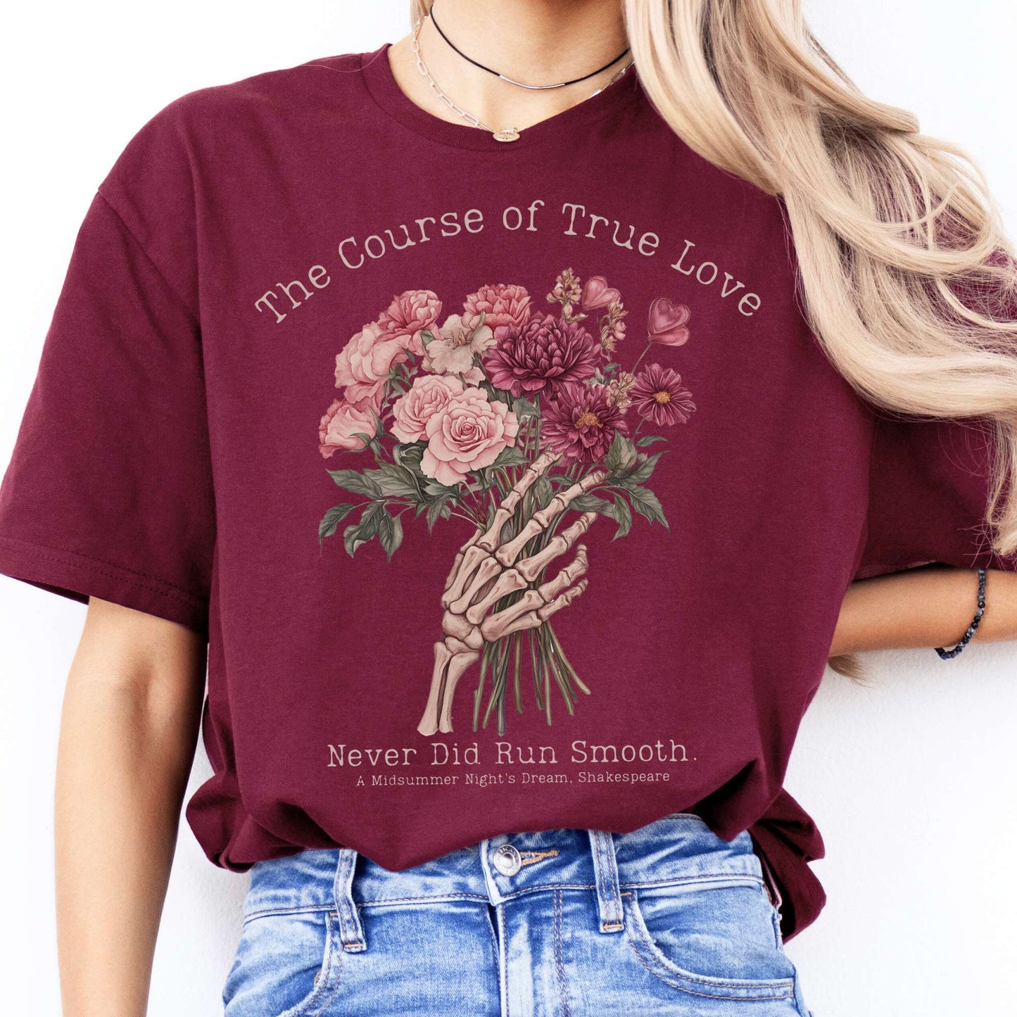 T-Shirts The Course of True Love Never Did Run Smooth Shakespeare T-Shirt The Mystic Eden