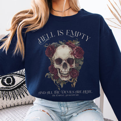 Sweatshirt Hell Is Empty And All The Devils Are Here Shakespeare Sweatshirt The Mystic Eden