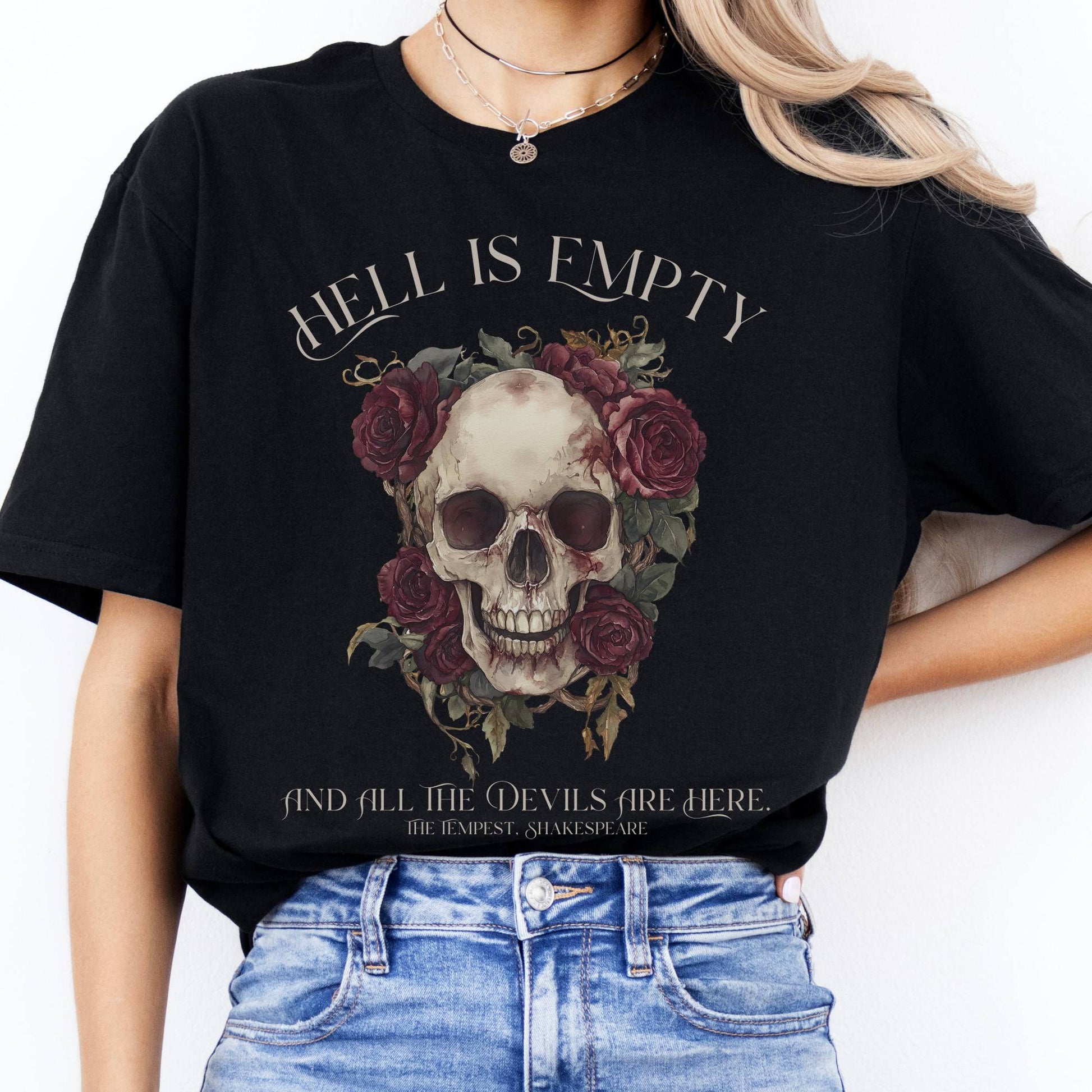 T-Shirts Hell Is Empty And All The Devils Are Here Shakespeare T-Shirt The Mystic Eden