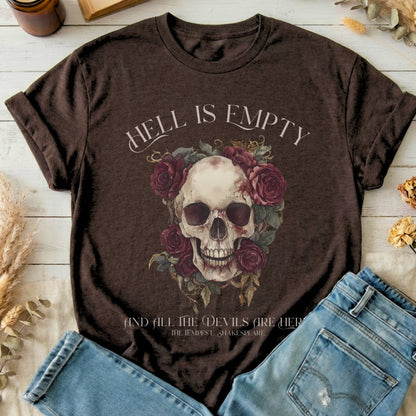 T-Shirts Dark Chocolate / S Hell Is Empty And All The Devils Are Here Shakespeare T-Shirt The Mystic Eden