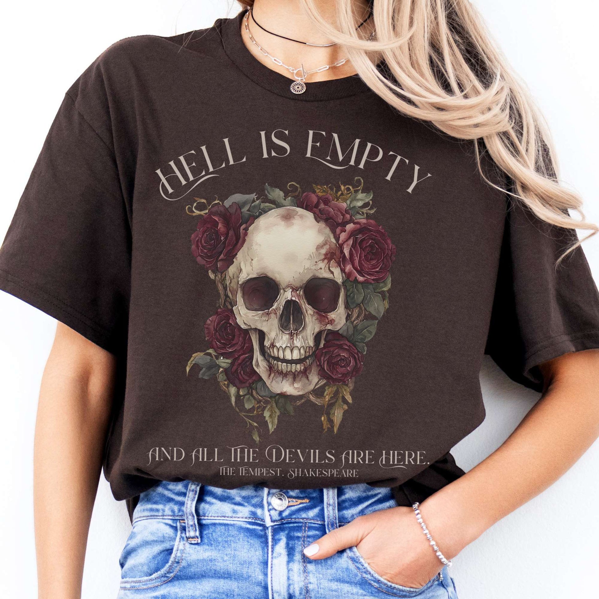 T-Shirts Hell Is Empty And All The Devils Are Here Shakespeare T-Shirt The Mystic Eden