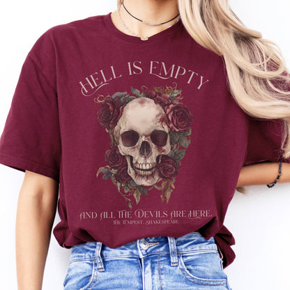 T-Shirts Hell Is Empty And All The Devils Are Here Shakespeare T-Shirt The Mystic Eden