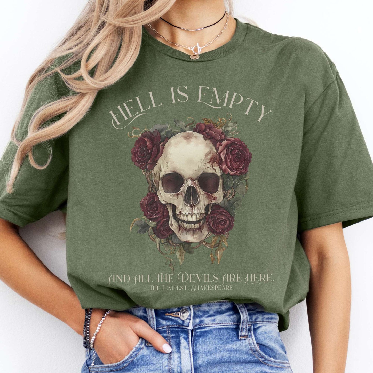 T-Shirts Hell Is Empty And All The Devils Are Here Shakespeare T-Shirt The Mystic Eden