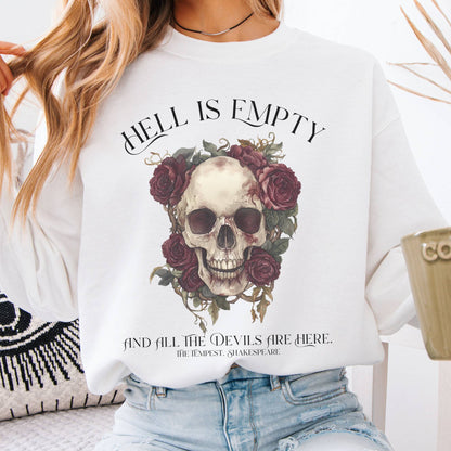 Sweatshirt Hell Is Empty And All The Devils Are Here Shakespeare Sweatshirt The Mystic Eden
