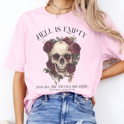 T-Shirts Hell Is Empty And All The Devils Are Here Shakespeare T-Shirt The Mystic Eden