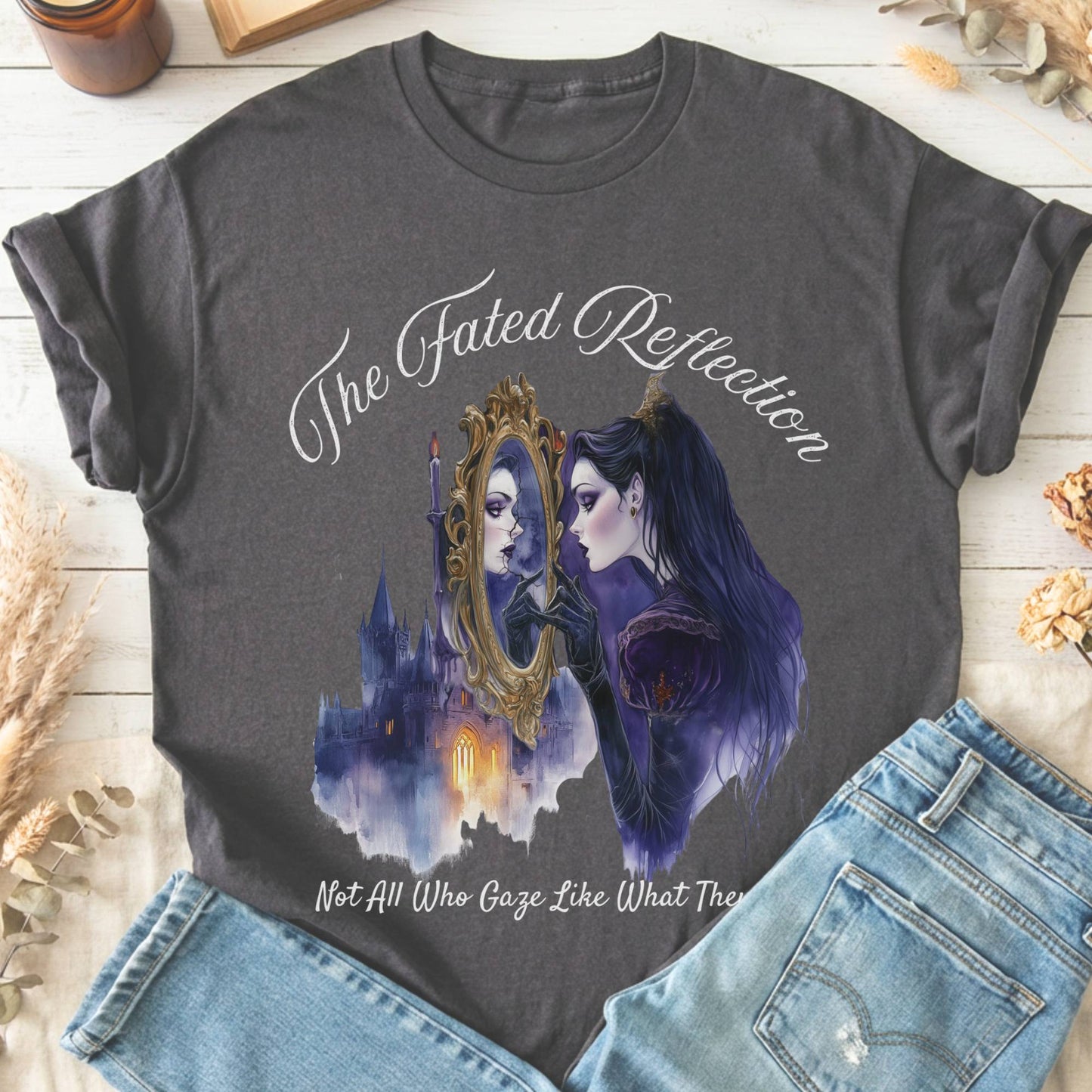 T-Shirts Charcoal / S The Fated Reflection Evil Queen Fairytale T-Shirt The Mystic Eden