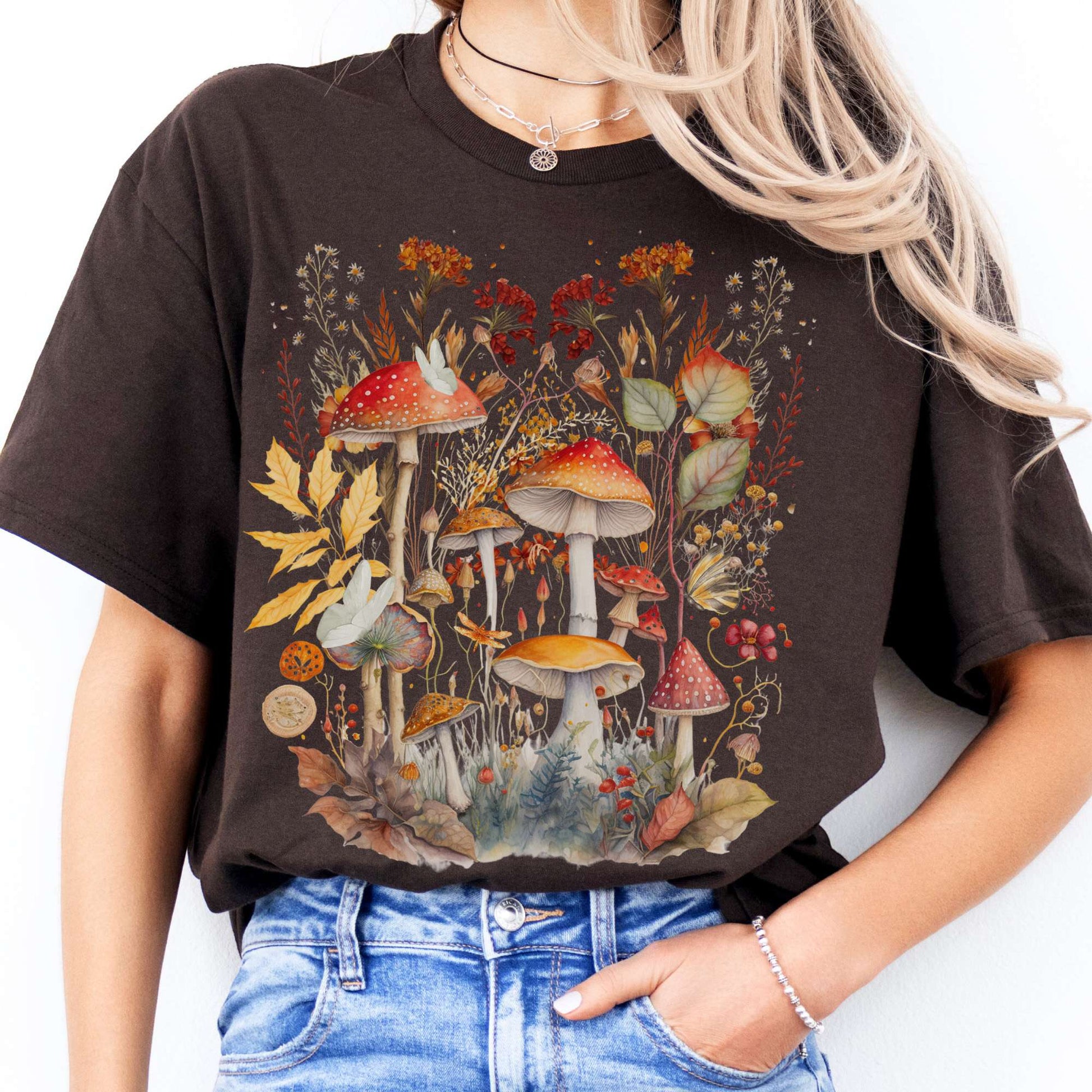 T-Shirt Mushroom Cottagecore T-Shirt The Mystic Eden