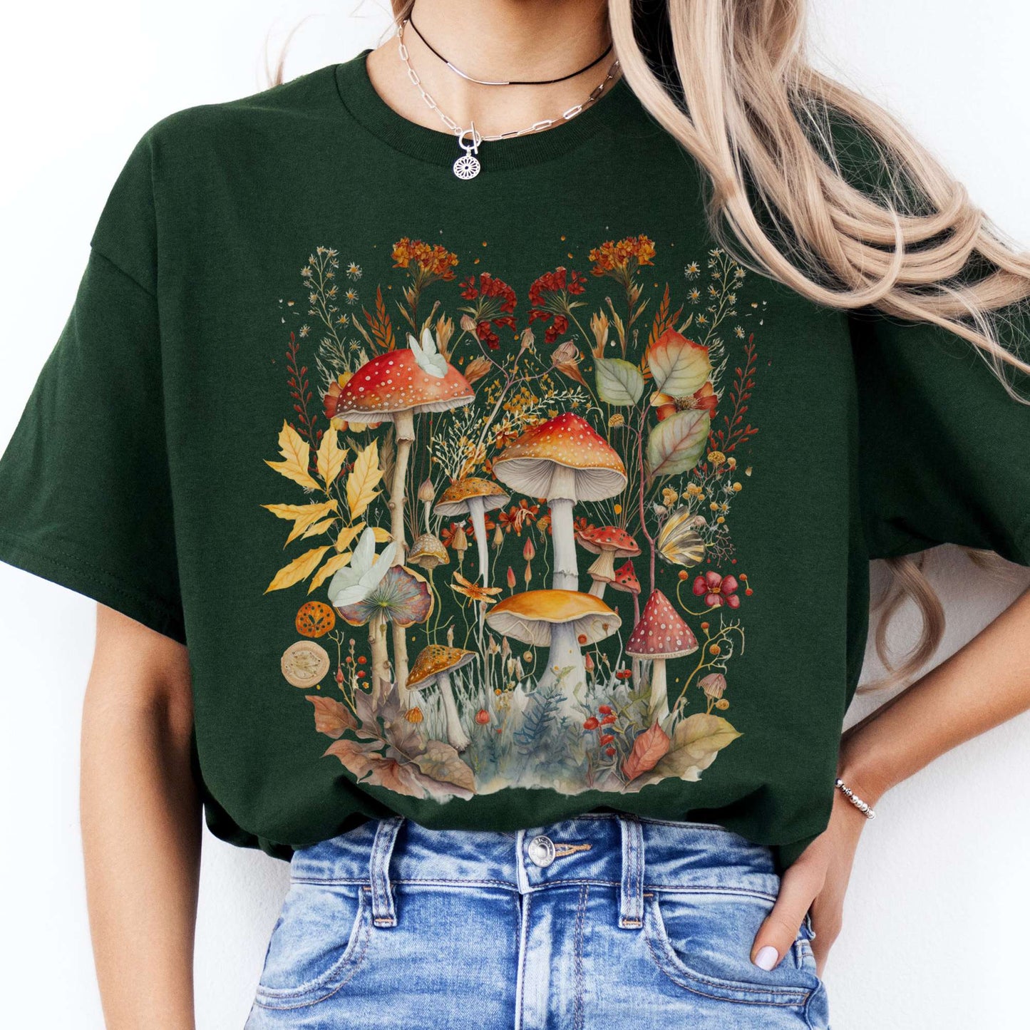 T-Shirt Mushroom Cottagecore T-Shirt The Mystic Eden