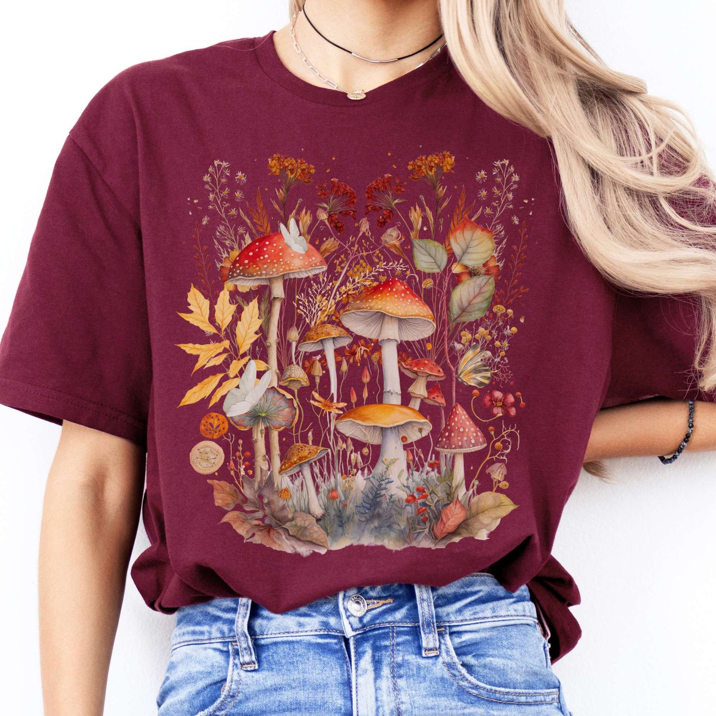T-Shirt Mushroom Cottagecore T-Shirt The Mystic Eden