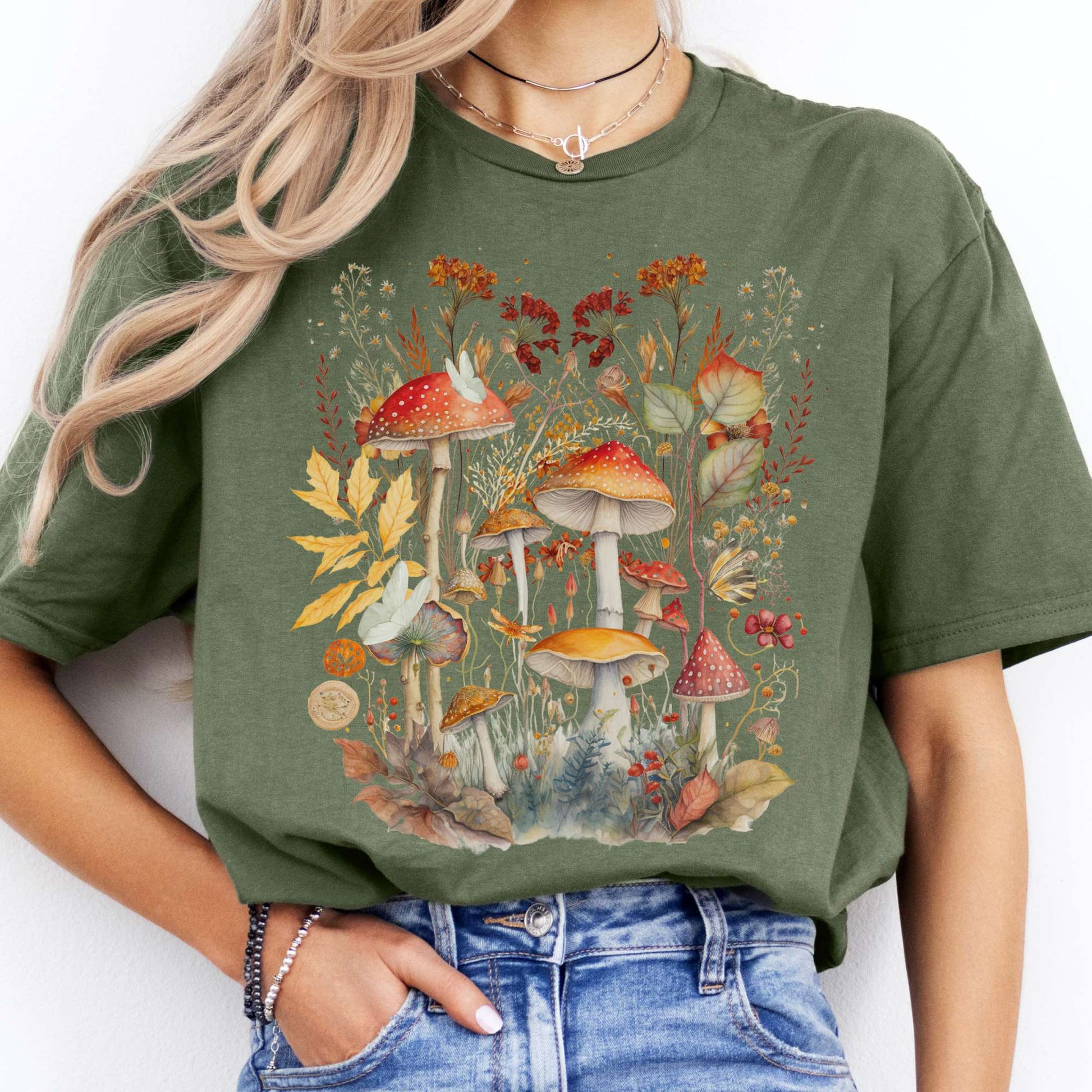 T-Shirt Mushroom Cottagecore T-Shirt The Mystic Eden