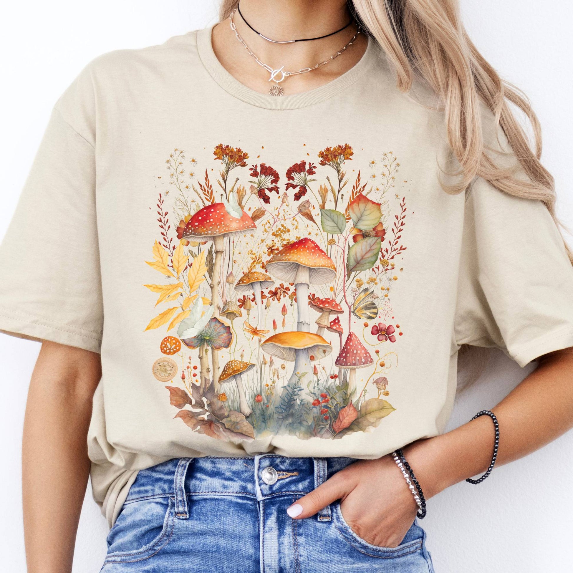 T-Shirt Mushroom Cottagecore T-Shirt The Mystic Eden