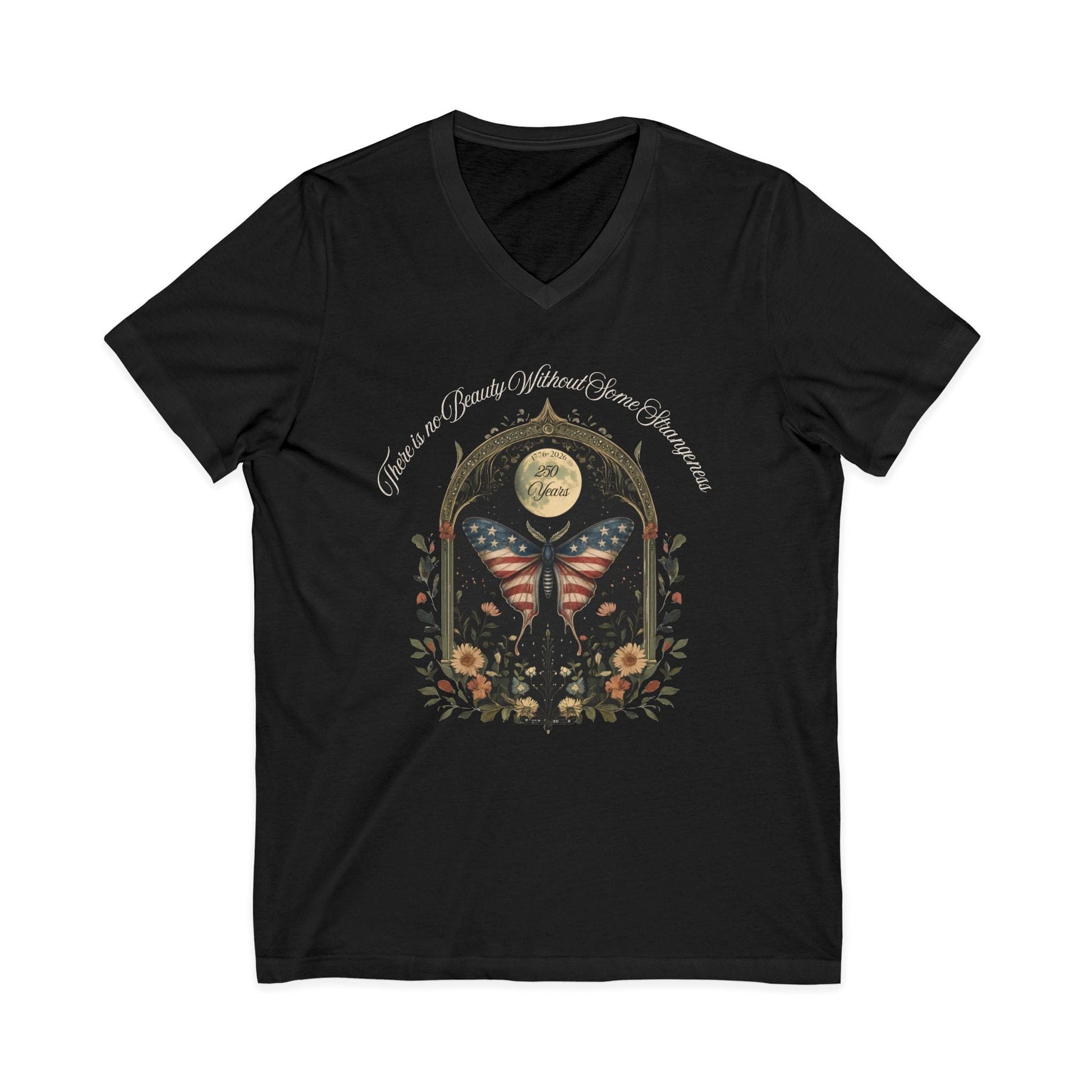 V-neck There Is No Beauty Without Some Strangeness America 250 V-Neck The Mystic Eden