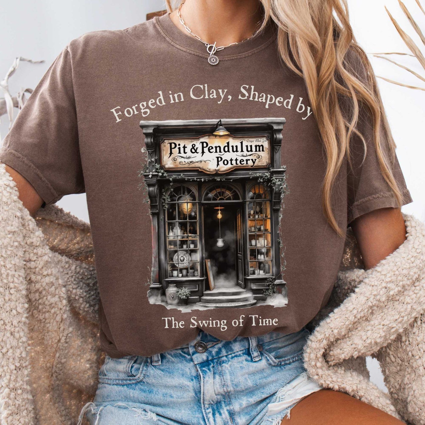 Pit & Pendulum Pottery Edgar Allan Poe Shirt