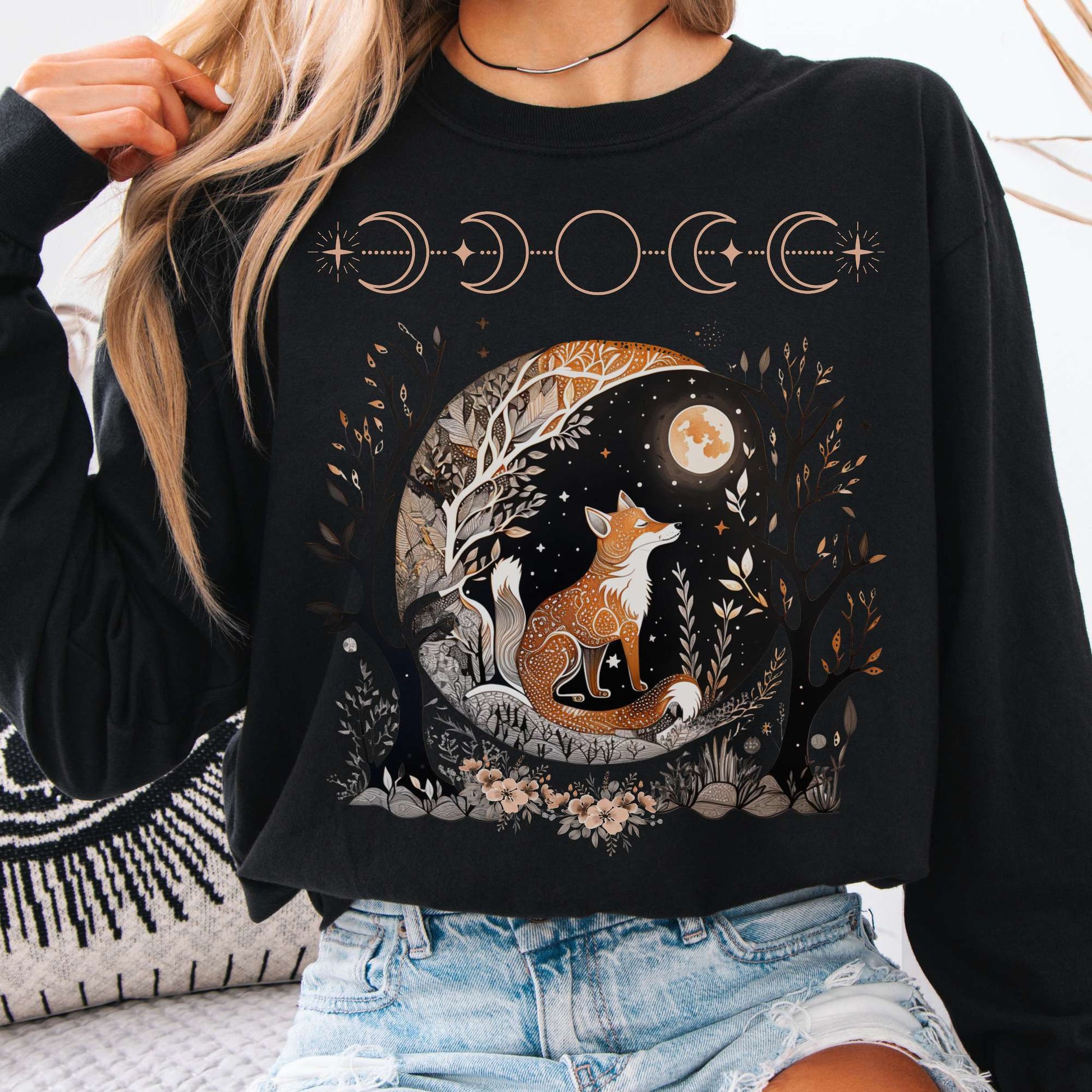 Long-sleeve Black / S Fox Goblincore Long Sleeve The Mystic Eden