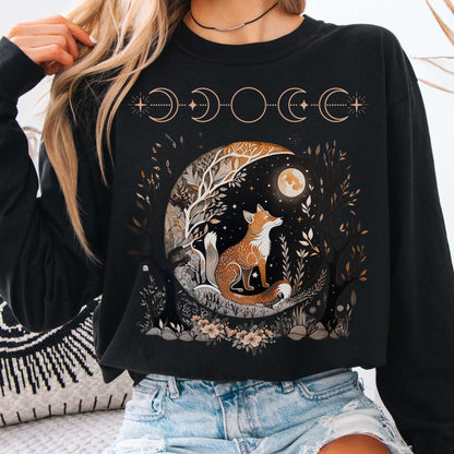 Long-sleeve Black / S Fox Goblincore Long Sleeve The Mystic Eden