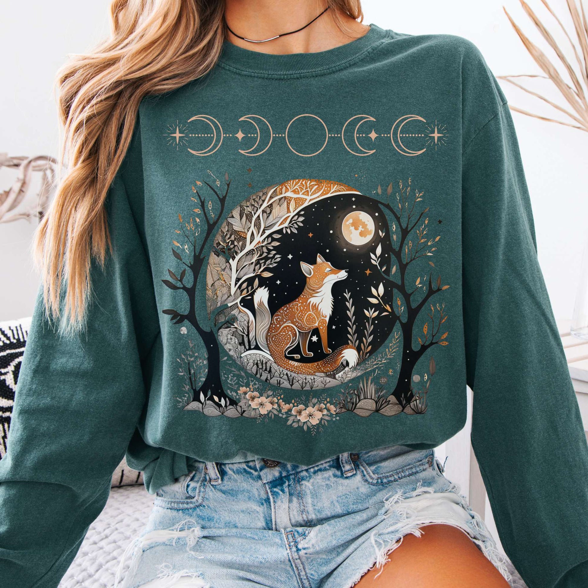 Long-sleeve Blue Spruce / S Fox Goblincore Long Sleeve The Mystic Eden