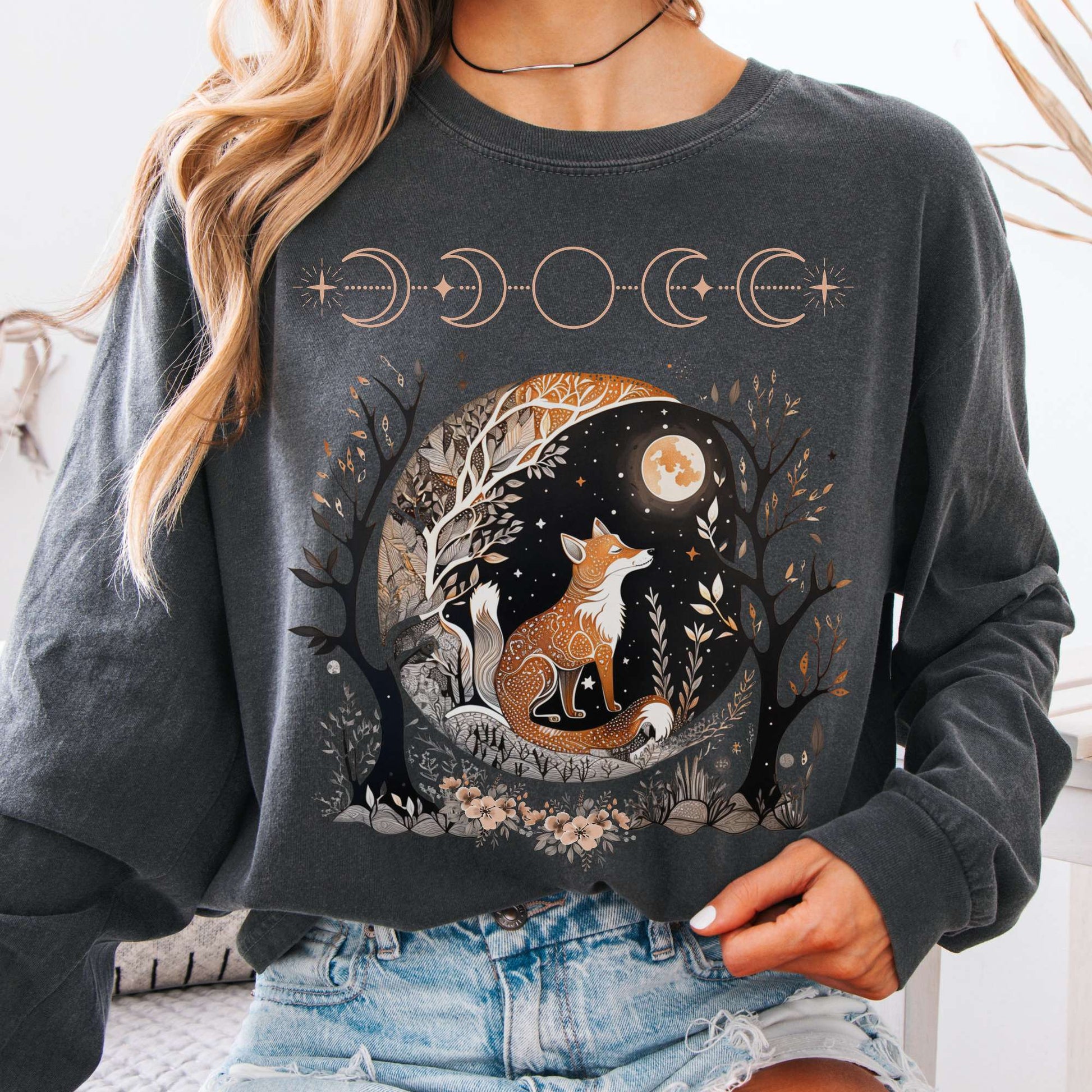 Long-sleeve Pepper / S Fox Goblincore Long Sleeve The Mystic Eden