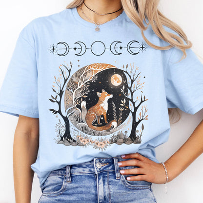 T-Shirts Moonlit Fox T-Shirt The Mystic Eden