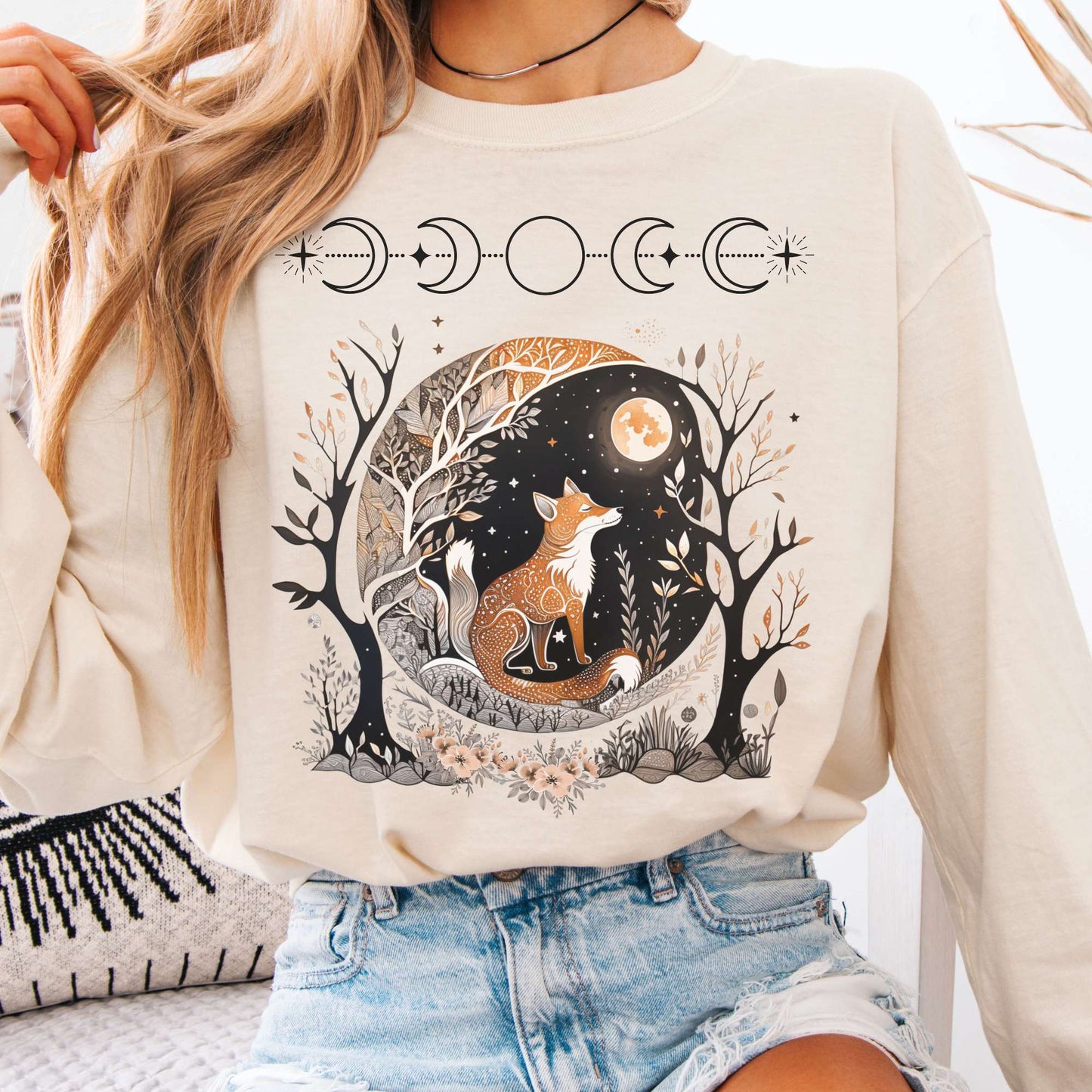 Long-sleeve Ivory / S Fox Goblincore Long Sleeve The Mystic Eden